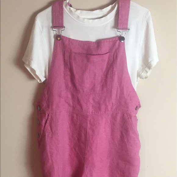dark pink overalls